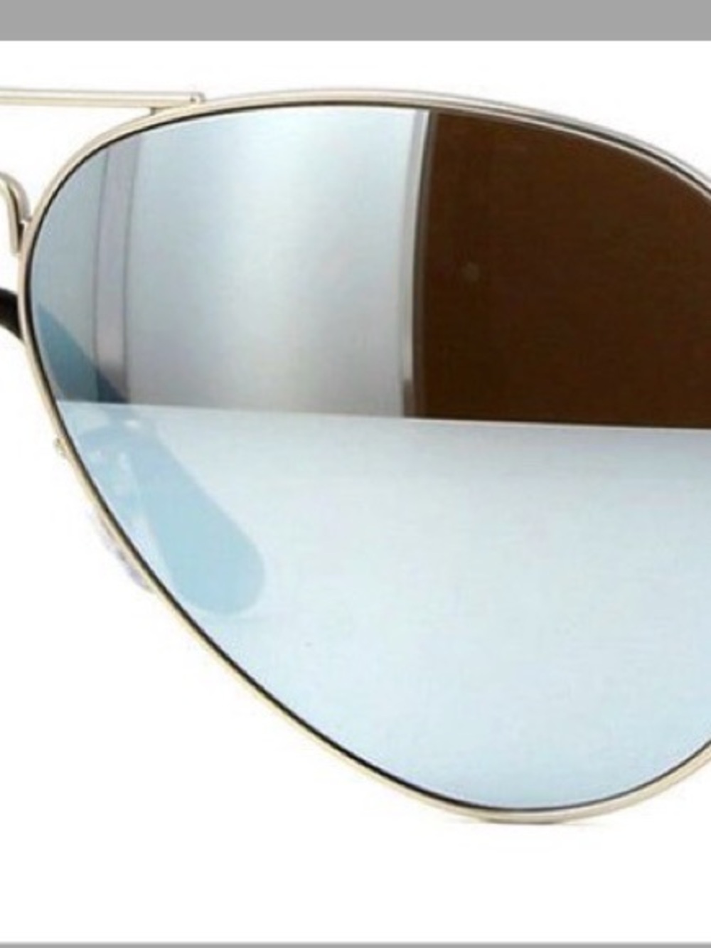 Ray Ban Aviator Women’s Sunglasses - Gold Frame with Blue Mirrored Lenses